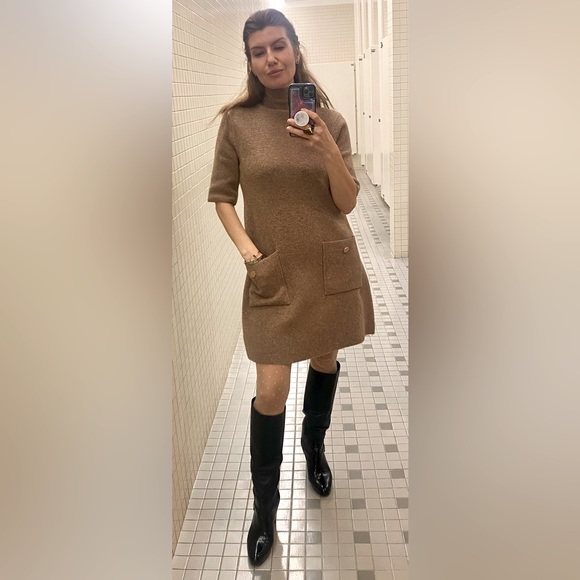 Fun, comfy, soft Zara dress:/tunic with pockets and gold accents - worn once! - Picture 1 of 10